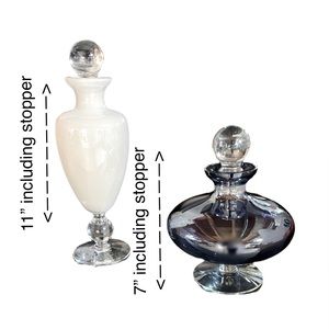 Two decorative glass bottles